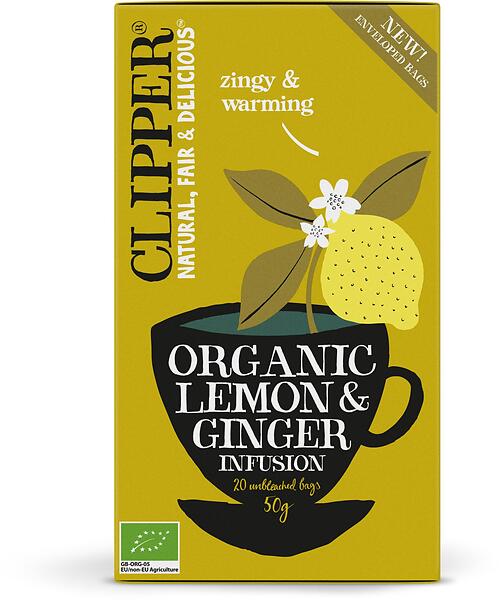 Lemon &Ginger te org 50 g Clipper