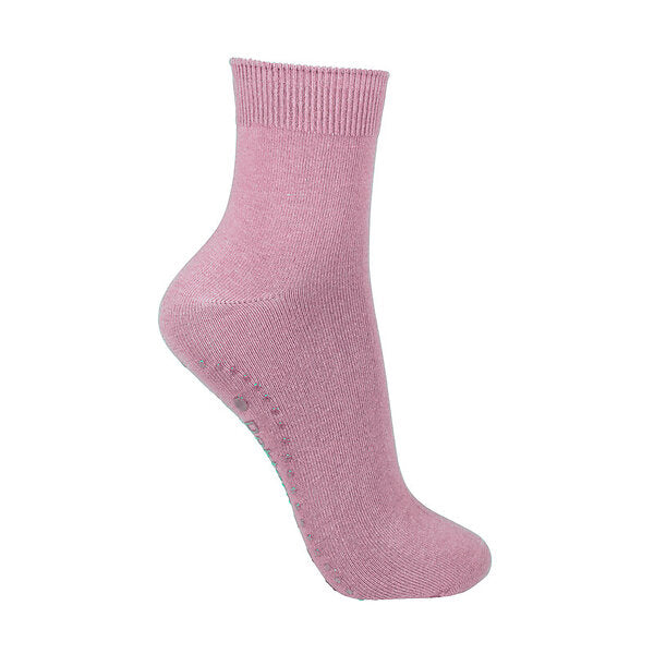 Strumpa med halkskydd rosa