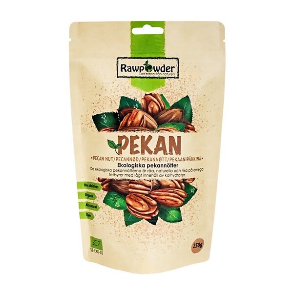 Pekan nötter 250 g Eko Raw powder