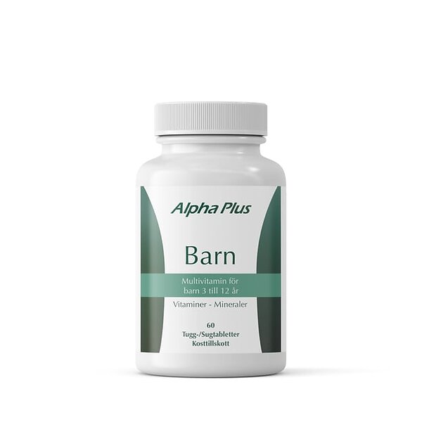 Barn multivitamin 60 tugg/sug Alphaplus