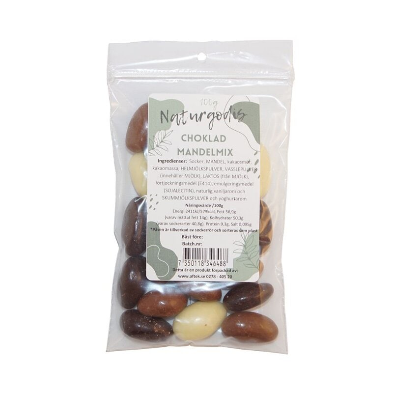 Choklad Mandelmix 100 g Naturgodis