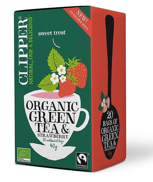 Green tea & Strawberry 40 g Clipper