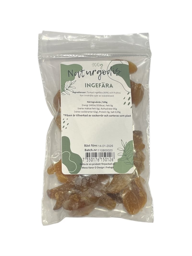 Torkad Ingefära 100 gr Naturgodis