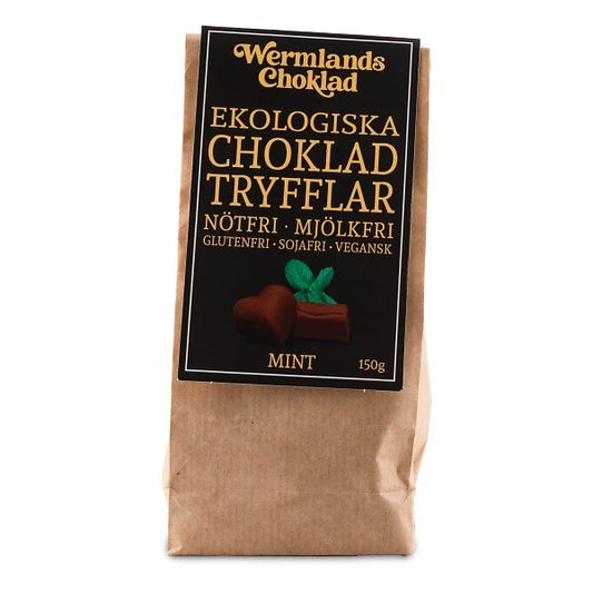 Eko Choklad Tryfflar Mint 150 g  Wermlands Choklad