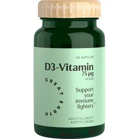 D- Vitamin Vegan 75 ug 60 kap Great Earth
