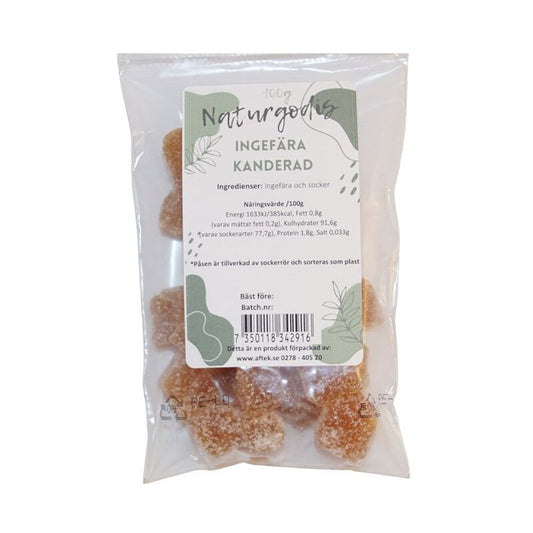 Ingefära Kanderad 100 g Natur godis