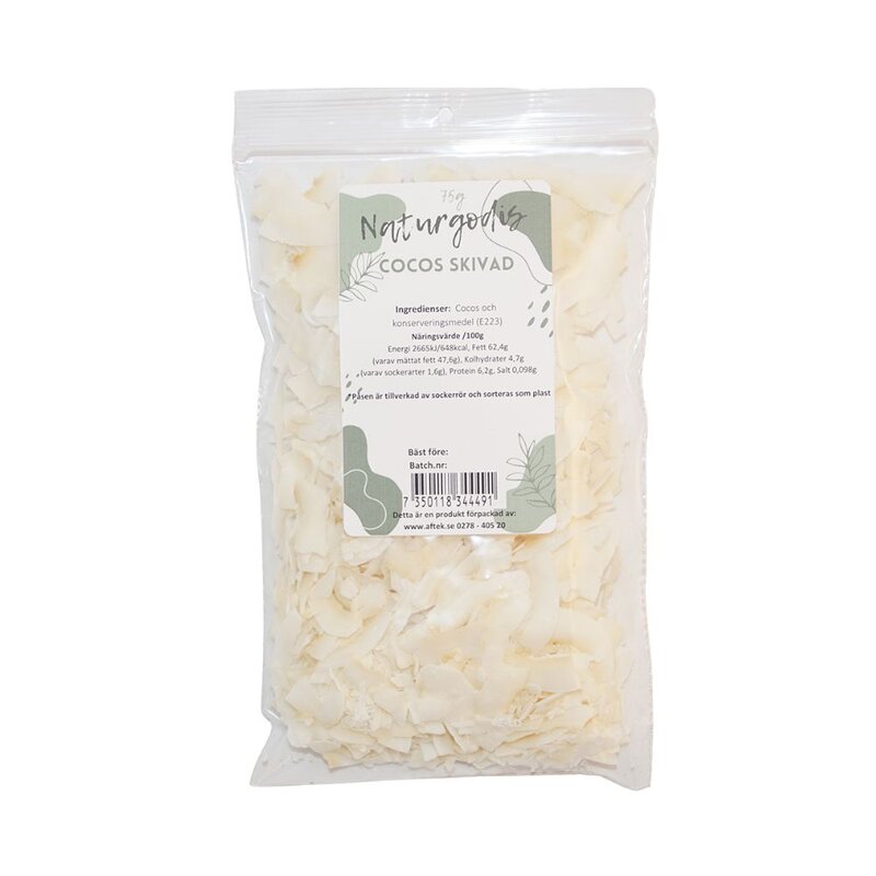 Cocos skivad 75 g  naturgodis