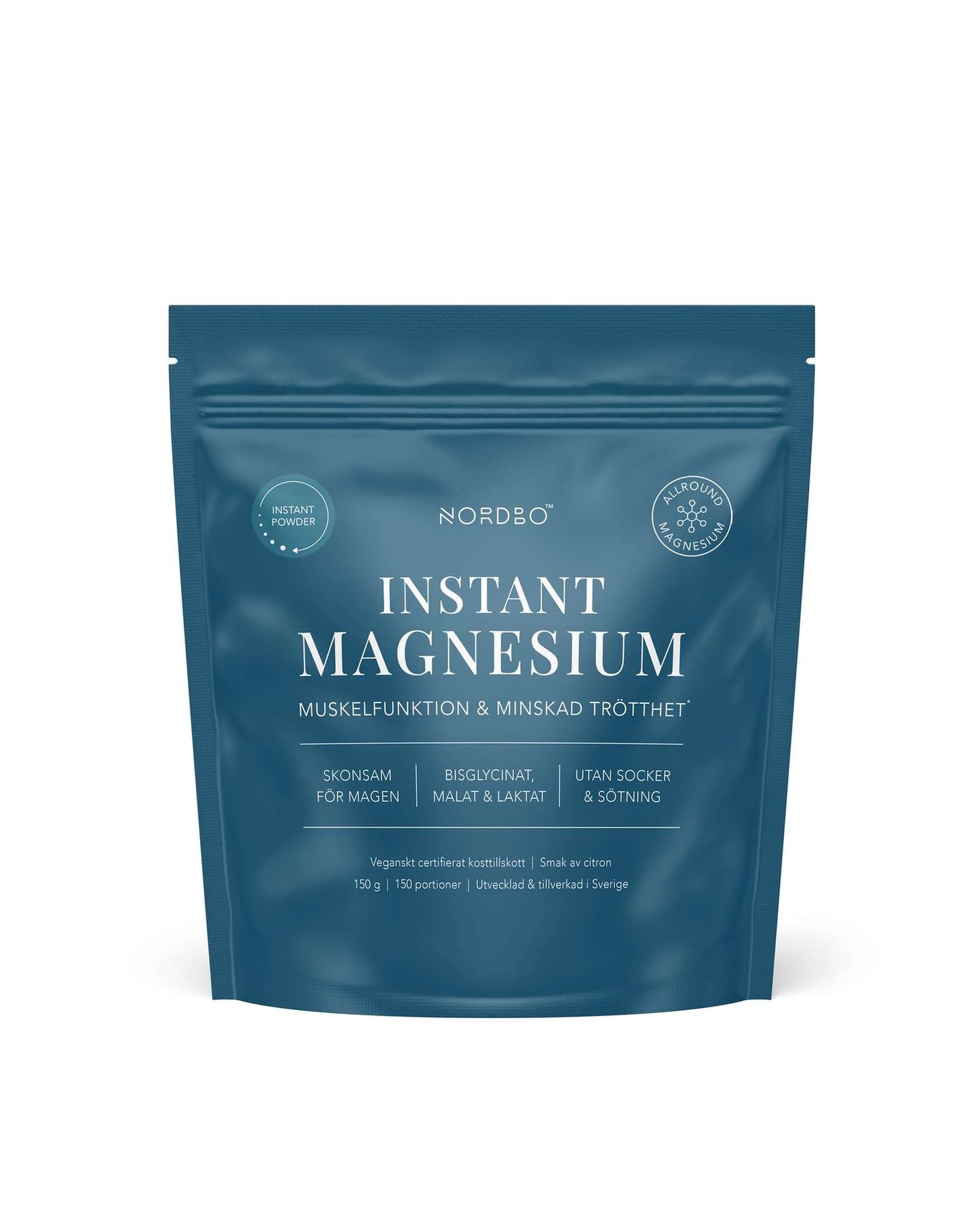 Magnesium instant pulver 150 g Nordbo