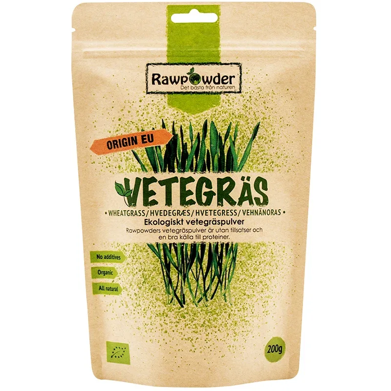 Vetegräs pulver Eko 200 g Rawpowder